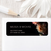 Étiquette Photo Realistic Flowers Dark Moody (En situation)