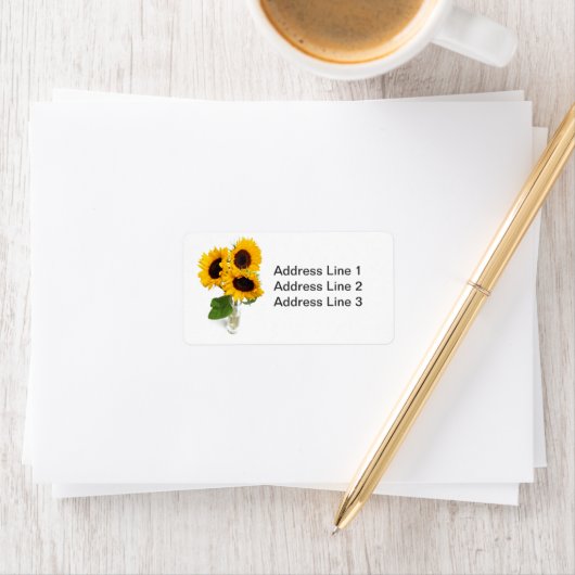 Étiquette photo Sunflowers (En situation)