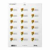 Étiquette photo Sunflowers (Feuille entière)