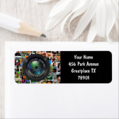 Étiquette Photographe et photographe Business Camera Lens (En situation)