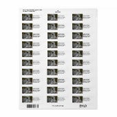 Étiquette Photographie de la Chouette à grande corne (Feuille entière)