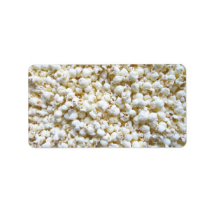 Étiquette Photographie de Popcorn Texture