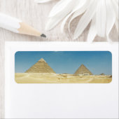 Étiquette Photographie des pyramides de Gizeh (En situation)