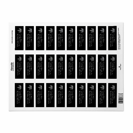 Étiquette Physician Assistant PA Graduation Black Silver (Feuille entière)