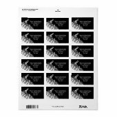 Étiquette Piano Keys and Musical Notes (Feuille entière)