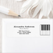 Étiquette Piano Teacher Return Address Label (En situation)
