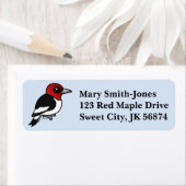 Étiquette Pic à tête rouge (En situation)