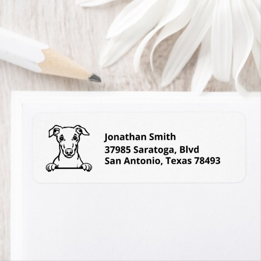 Étiquette PIÈCE | Image de l'adresse de retour (En situation)