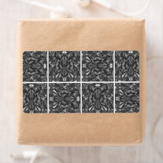 Étiquette PiecedLayered 2x2 BandW (En situation)