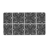 Étiquette PiecedLayered 2x2 BandW (Devant)