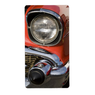 Étiquette Pièces et phare classiques de chrome de voiture