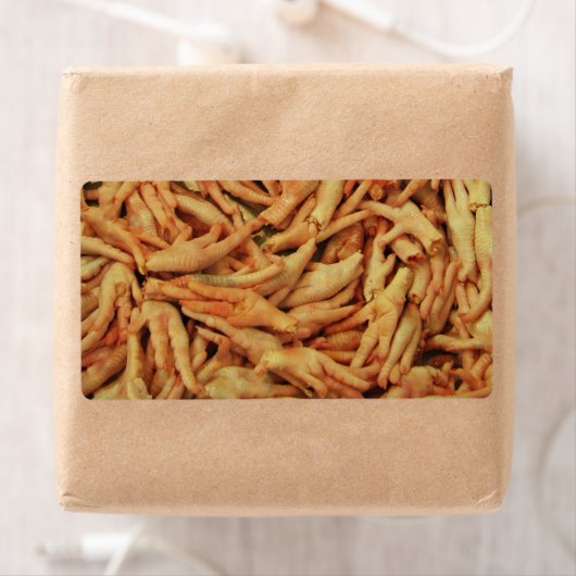 Étiquette Pieds de poulet cru (En situation)