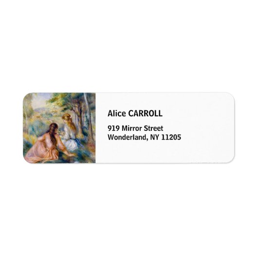 Étiquette Pierre-Auguste Renoir - Dans le pré (Devant)