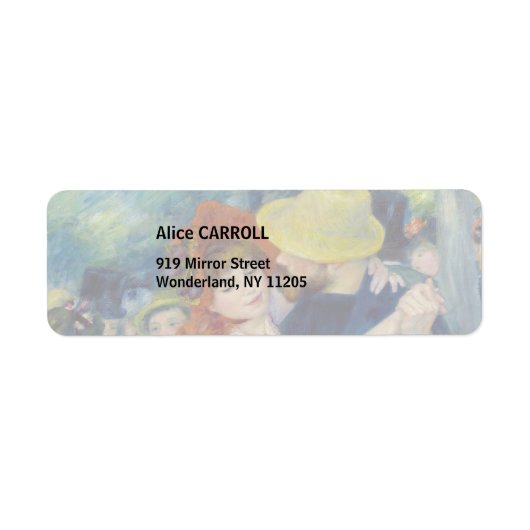 Étiquette Pierre-Auguste Renoir - Danse à Bougival (Devant)