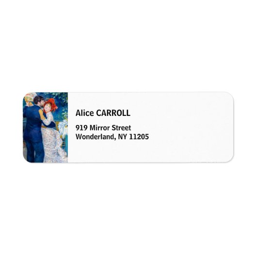 Étiquette Pierre-Auguste Renoir - Danse country (Devant)