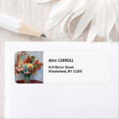 Étiquette Pierre-Auguste Renoir - Fleurs dans un Vase (En situation)