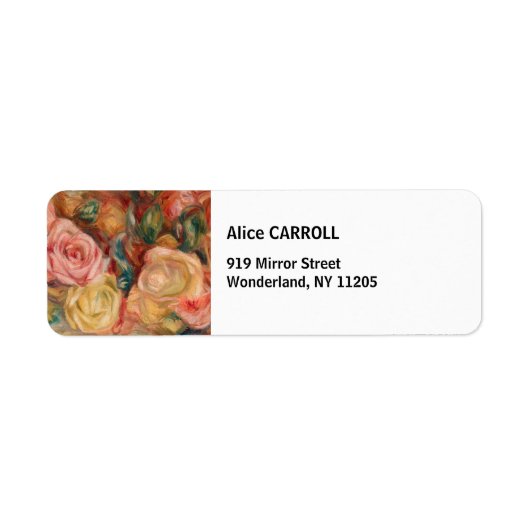 Étiquette Pierre-Auguste Renoir - Rose (Devant)