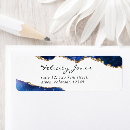 Étiquette Pierre d'Agate Galaxy (En situation)