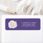 Étiquette Pierre Floral Fleur Violet Violet pourpre (En situation)