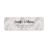 Étiquette Pierre Opale Iridescente moderne Élégante (Devant)