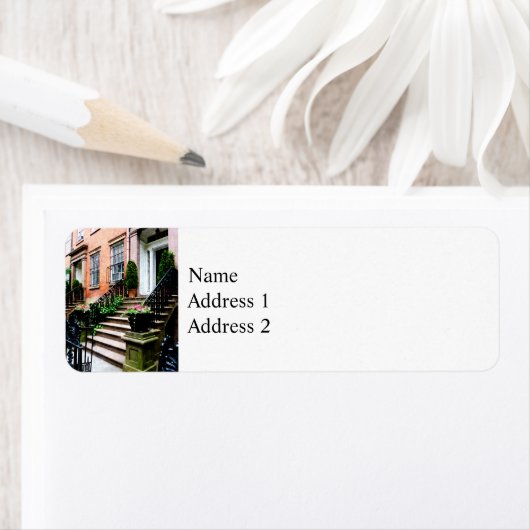 Étiquette Pierre rouge de Chelsea (En situation)