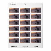 Étiquette Pierres Zen, Bambou, Relax (Feuille entière)