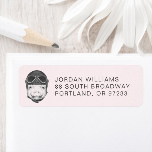 Étiquette Pig Daredevil | Ajouter Votre Nom (En situation)