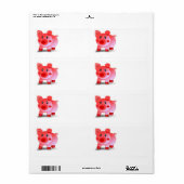 ÉTIQUETTE PIGGY PIGLET (Feuille entière)