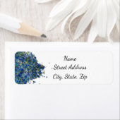 Étiquette Pile de mélange bleu (En situation)