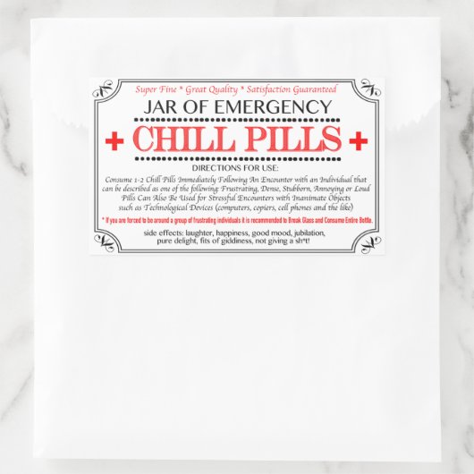 Étiquette pilules (Sac)