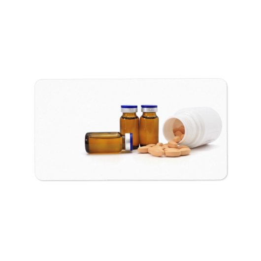 Étiquette pilules et bouteilles de médicaments (Devant)