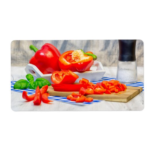 Étiquette Piments doux encore en vie (Devant)