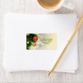 Étiquette Pin de Noël et baubles (En situation)