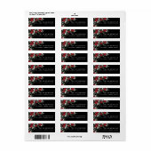 Étiquette Pin de Noël & Floral Adresse de retour Label (Feuille entière)