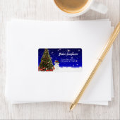 Étiquette Pin de Noël, Snowman (En situation)