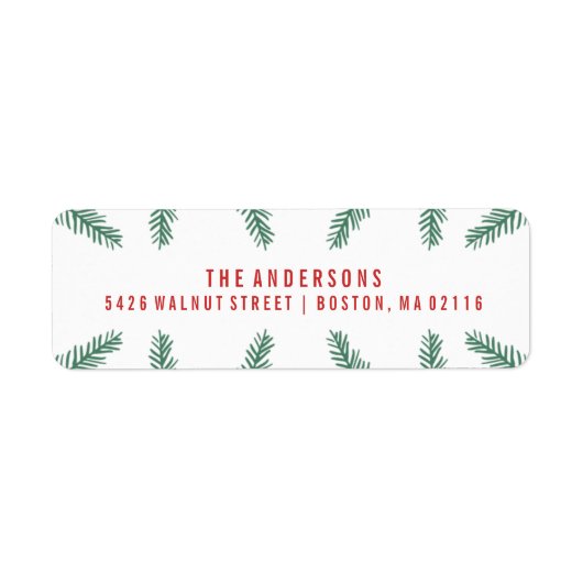 Étiquette Pin d'hiver | Vacances (Devant)