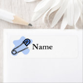 Étiquette Pince à couches bleues (En situation)