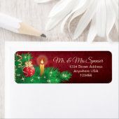 Étiquette Pine aux bougies de Noël Bauble (En situation)