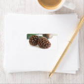 Étiquette Pine branch and cones (En situation)