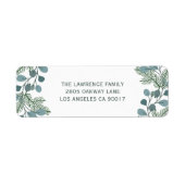 Étiquette Pine Eucalyptus Folio Noël Adresse (Devant)