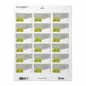 Étiquette Pine Tree Snow Grey Damas Adresse de retour (Feuille entière)