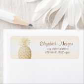 Étiquette Pineapple Doré Féminin Cool (En situation)