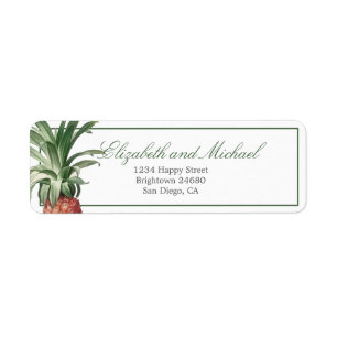 Étiquette Pineapple Elegant Modern Chic