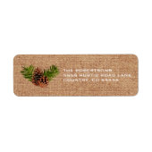 Étiquette Pinecones et branches rustiques (Devant)