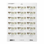 Étiquette Pinecones rustiques en bois NOUVELLEMENT WED (Feuille entière)