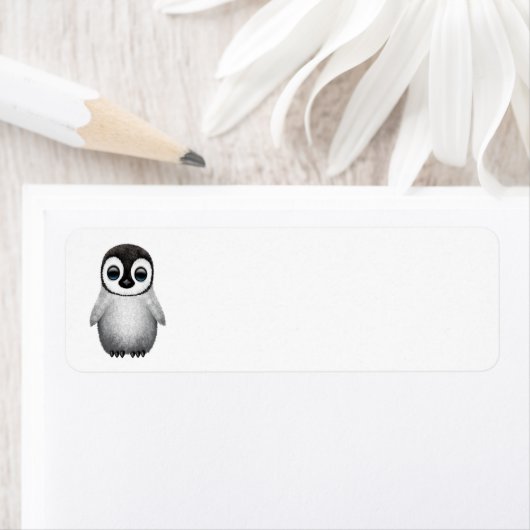 Étiquette Pingouin bébé mignon (En situation)