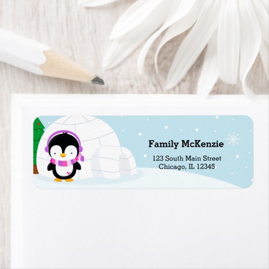 Étiquette Pingouin mignon (En situation)