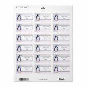 Étiquette Pingouin modèle (Feuille entière)