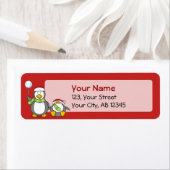 Étiquette Pingouins de Noël (En situation)