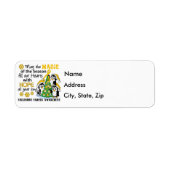 Étiquette Pingouins de Noël Cancer de l'enfance (Devant)